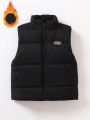 Toddler Boys' Patch Fleece Padded Sleeveless Vest