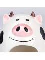 1pc Cartoon Cow Style Ceramic Cooling Hamster Nest For Pet Hamster, Four Seasons Available