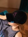 HARRY POTTER X SHEIN Deathly Hallows Black Plush Baseball Cap