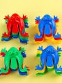 5pcs Random Color Small Size Jumping Frogs Stress Relief Toy, Classic Traditional Jumping Frog Vintage Small Toy