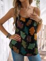 Women's Leaf Printed Camisole Tank Top