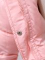 Tween Girl Fuzzy Trim Hooded Puffer Coat