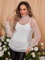 SHEIN Mesh Splicing Maternity Top