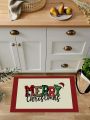 SHEIN Christmas Safe Night Waterproof Anti-slip Living Room Kitchen Rug