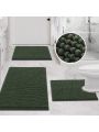 H.VERSAILTEX 3 Pieces Bathroom Rugs Sets Non Slip Extra Absorbent Bath Mat Set for Bathroom with Toilet Rugs for Tub, Shower Washable Carpets Set