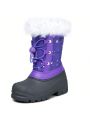 K KomForme Boys & Girls Snow Boots Insulated Fur Lined Warm Anti-Slip Waterproof Winter Boot (Toddler/Little Kid/Big Kid)