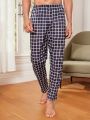 Men's Plaid Patterned Loungewear Pants