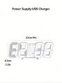 Smart 3d Digital Clock Alarm Clock, Wall Mounted Led Electronic Clock With Temperature Display
