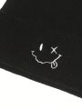 XYZ Studio 2pcs Smiling Face Embroidery Design Knitted Hat