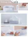 Eva Waterproof Cosmetic Bag With Large Capacity, Portable, Semi-transparent, Sandblasted, For Toiletries, Travel, Swimming, Cosmetics Storage Etc.