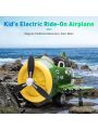 12-Volt Kids Electric Ride on Car Toy Airplane with Remote Control & USB