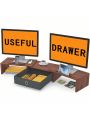 Dual Monitor Stand Riser with Drawer, Adjustable Length and Angle Monitor 2 Solts for Phone & Tablet, Desktop Organizer Stand for Computer/Laptop/PC/Printer