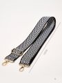 Two Tone Chevron Graphic Bag Strap