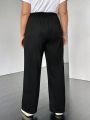 SHEIN EZwear Plus Drawstring Waist Sweatpants