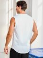 Men's Letter Print Round Neck Sport Tank Top