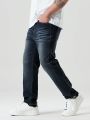 Extended Sizes Men's Plus Size Straight Leg Jeans