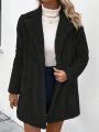 Women's Color Block Lapel Double-breasted Coat