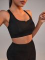 Yoga Basic Sports Bra For Yoga With Open Back Design