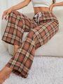 Plaid Drawstring Pyjama Bottoms
