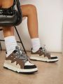 Colorblock Lace Up Front Skate Shoes