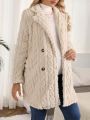 SHEIN Maternity Plush Coat