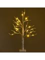 Costway 2ft Pre-lit White Twig Birch Tree Battery Powered for Christmas Holiday