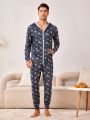 Men's Rugby Print Home Wear