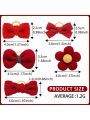 New Arrivals: 10pcs Random Color Elastic Hair Tie Accessories For Dogs And Cats Pet Headwear