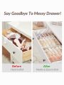 SHEIN Basic living 1pc Closet Organizer Drawer Divider 3 Size For Socks/Ties/Underwear/Belt/Bra/Shirt/Towel