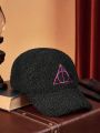 HARRY POTTER X SHEIN Deathly Hallows Black Plush Baseball Cap