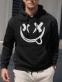Men's Kangaroo Pocket Cartoon Printed Hoodie