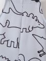 SHEIN Young Boy Cute Dinosaur Printed Jumpsuit, Spring/Summer