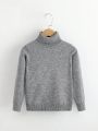 Little Boys' Solid Color Turtleneck Sweater