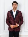 Manfinity Mode Men's Slim-fit Plaid Blazer