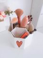 Hanna DaMes Heart-shaped Stationery Storage Box / Makeup Brush Organizer