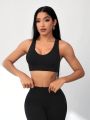 Yoga Basic Women's Cross Hollow Out Back Sports Bra