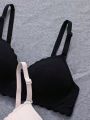 Tween Girl 2pcs Scallop Trim Underwire Bralette